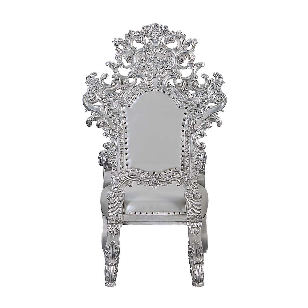Valkyrie - Arm Chair (Set of 2) - Synthetic Leather & Antique Platinum - Urban Living Furniture (Los Angeles, CA)