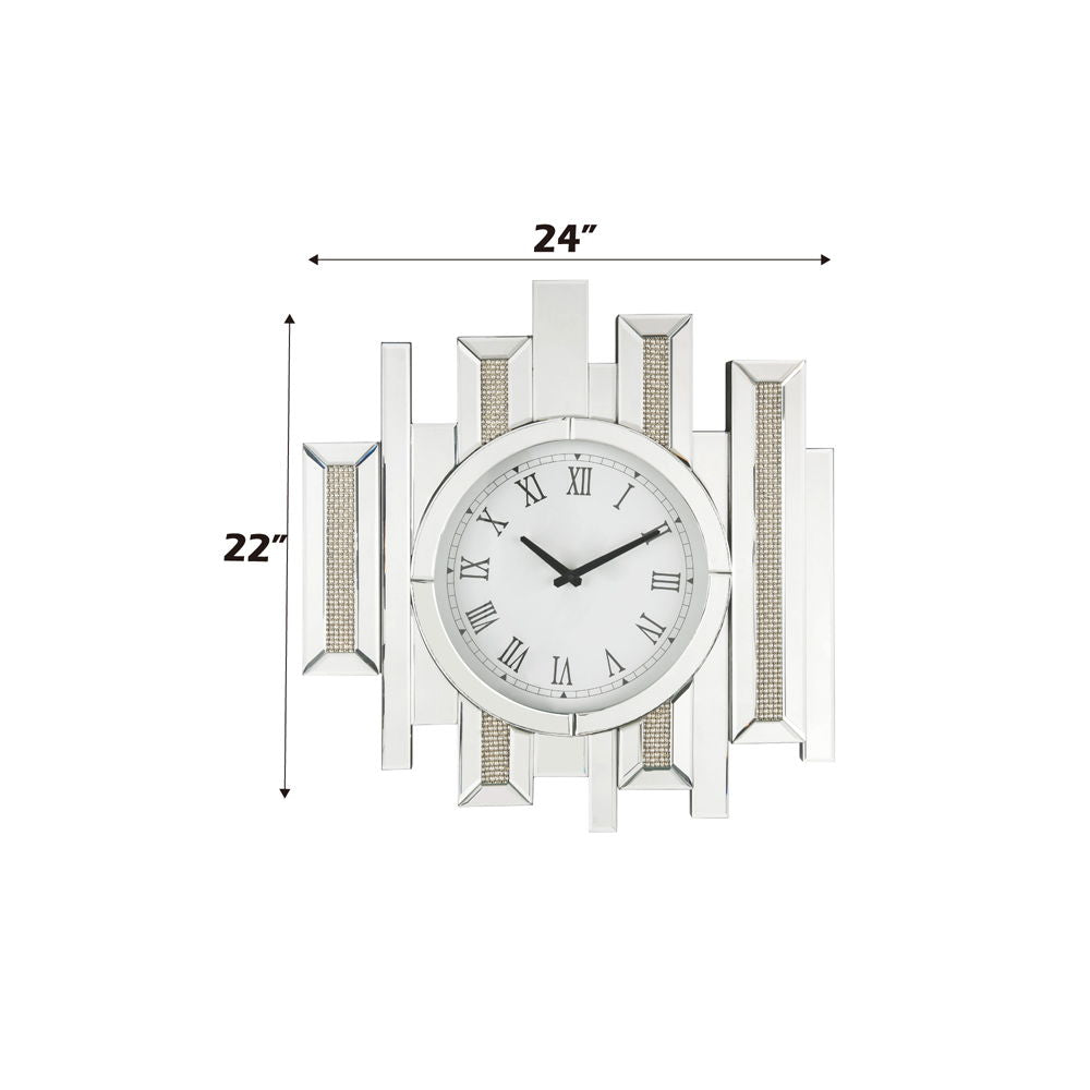 Ornat - 22" Wall Clock - Faux Square Diamonds - Urban Living Furniture (Los Angeles, CA)