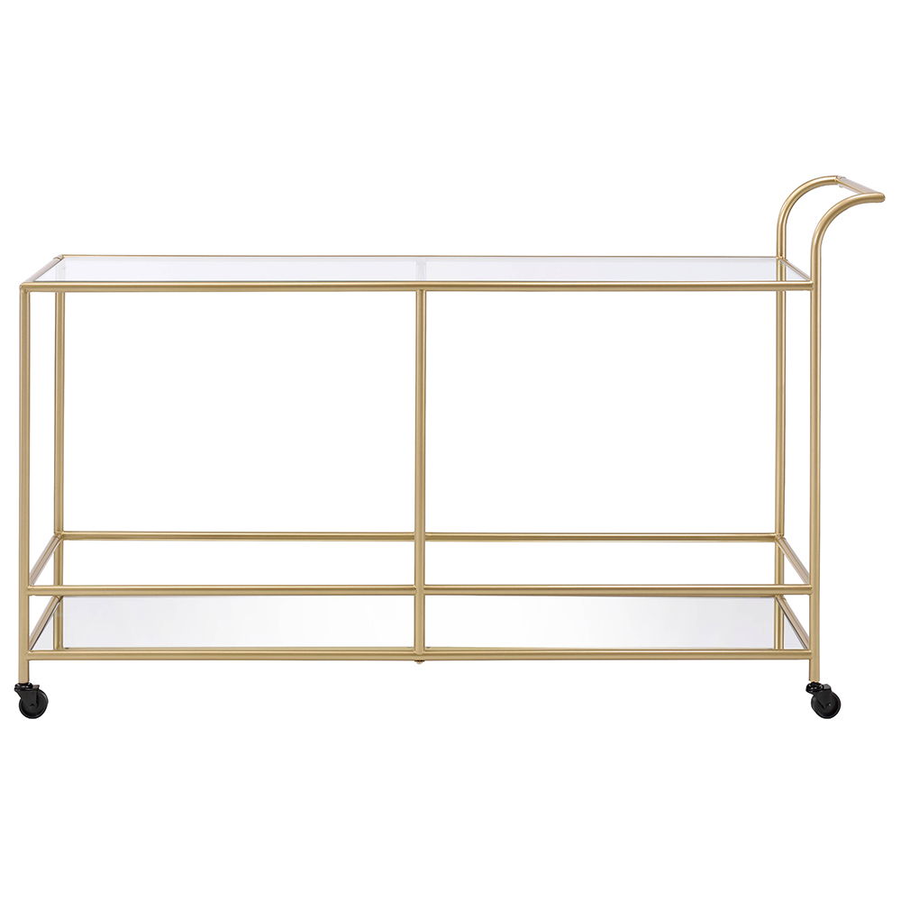 Kenda - Serving Cart - Clear Glass, Mirrored & Gold - Urban Living Furniture (Los Angeles, CA)