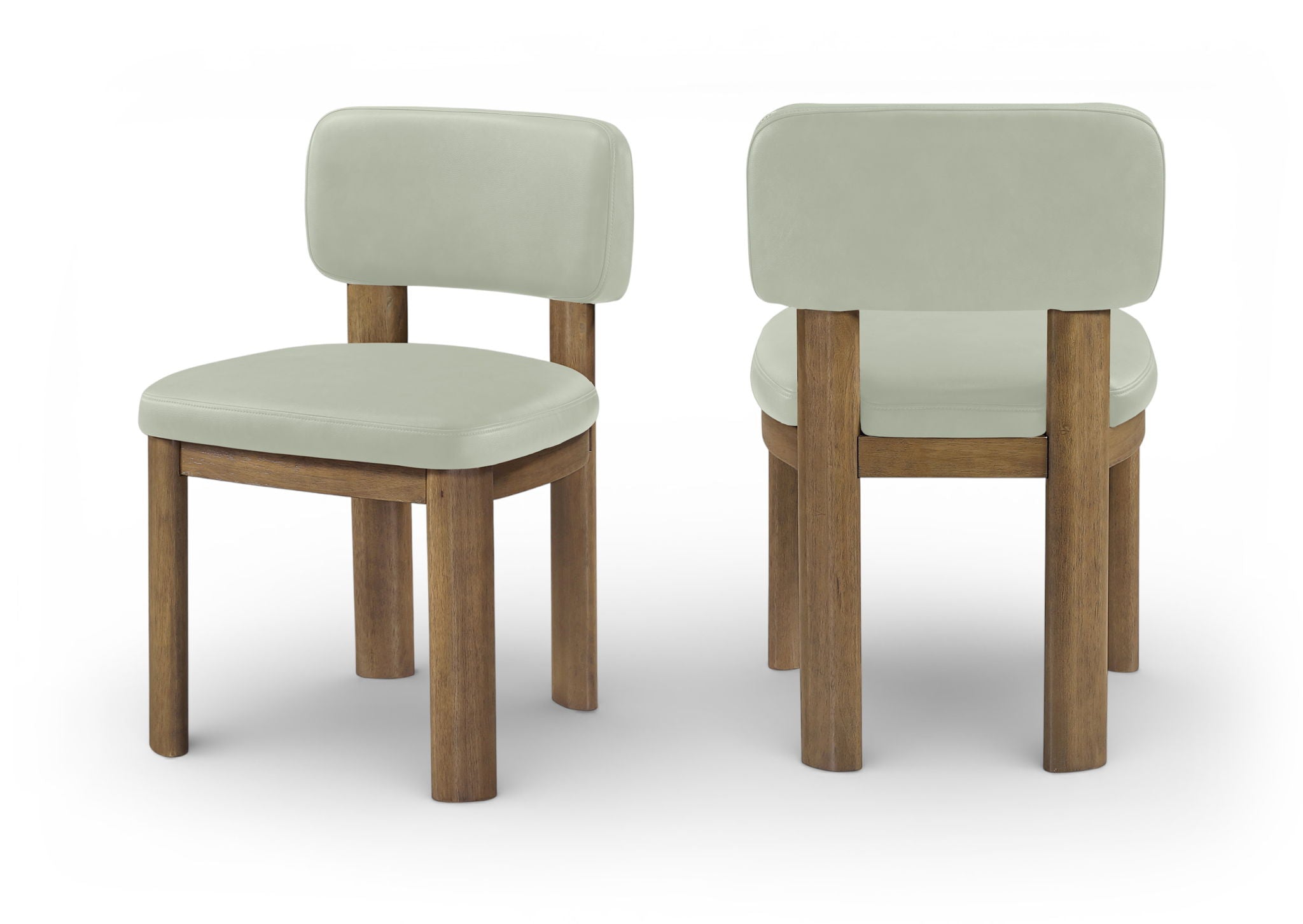 Paloma - Vegan Leather Upholstered Dining Chair (Set of 2) - Brown Frame - Urban Living Furniture (Los Angeles, CA)