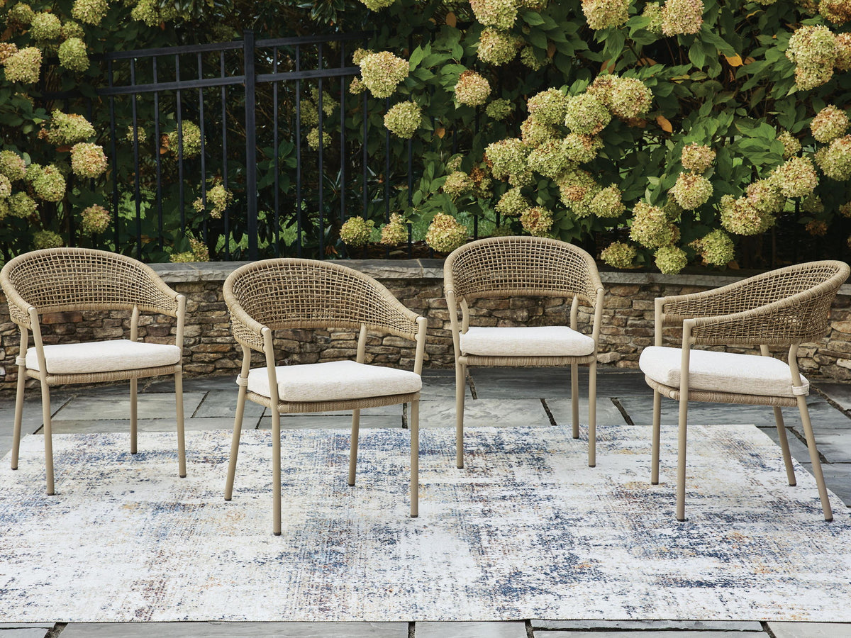 Orchard Beach - Arm Chair With Cushion (Set of 4) - Beige - Urban Living Furniture (Los Angeles, CA)