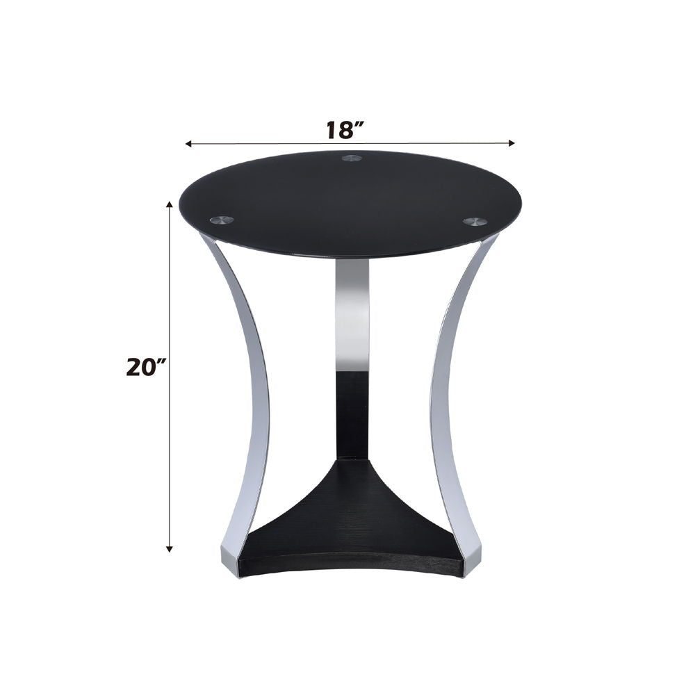 Geiger - End Table - Black Glass & Chrome - Urban Living Furniture (Los Angeles, CA)