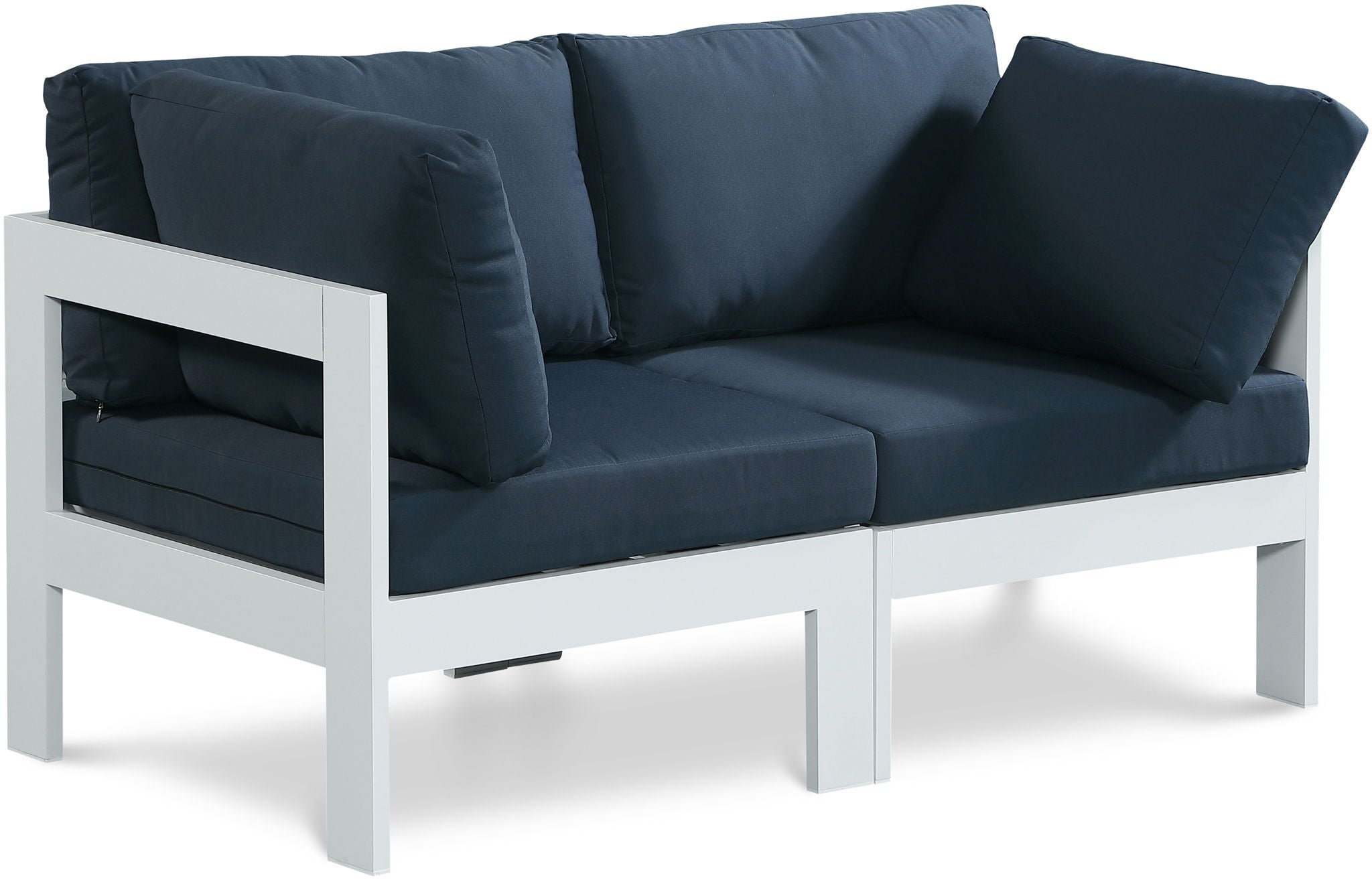 Nizuc - Outdoor Patio 2 Seat Modular Sofa With White Frame - Urban Living Furniture (Los Angeles, CA)