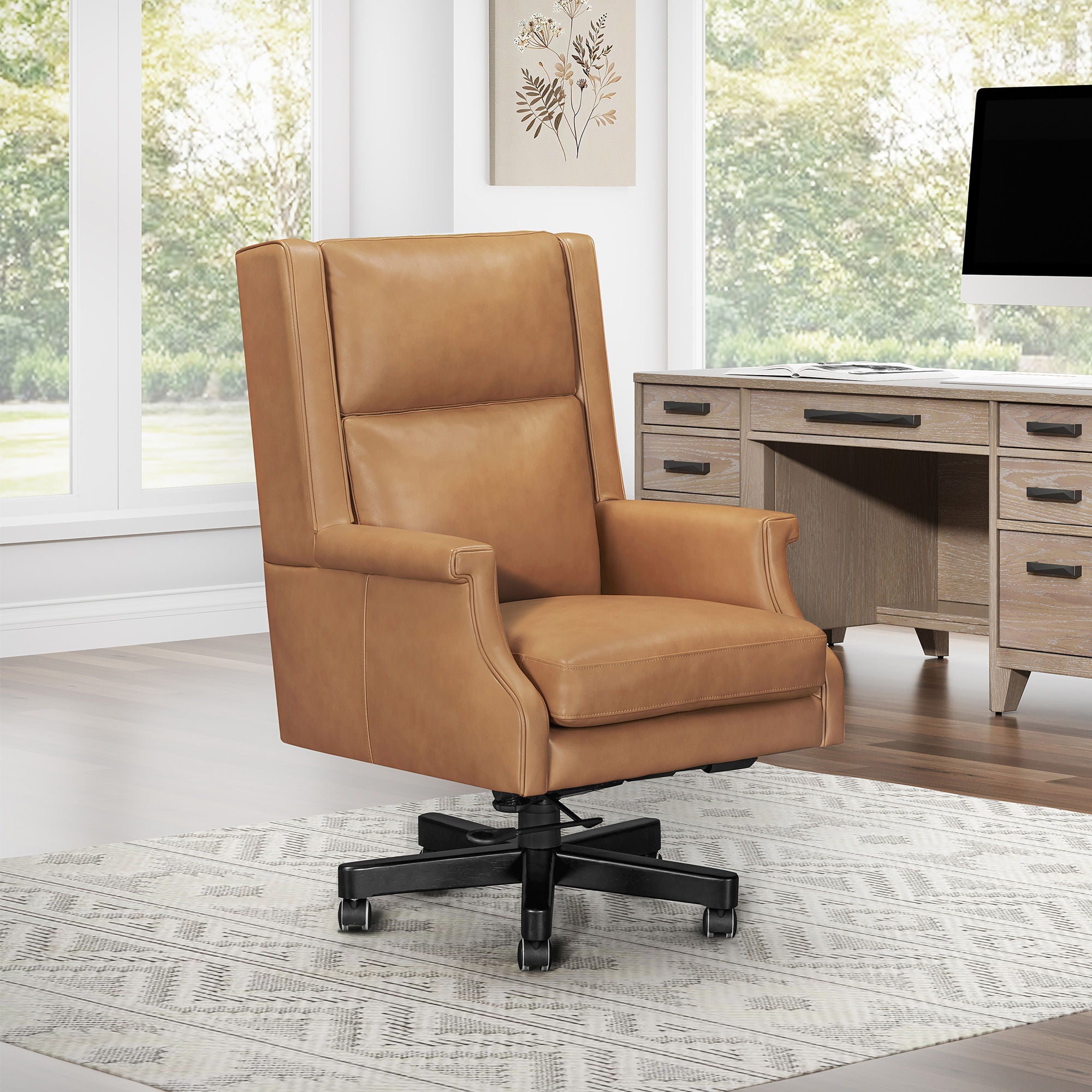 Dc132 - Leather Desk Chair - Urban Living Furniture (Los Angeles, CA)