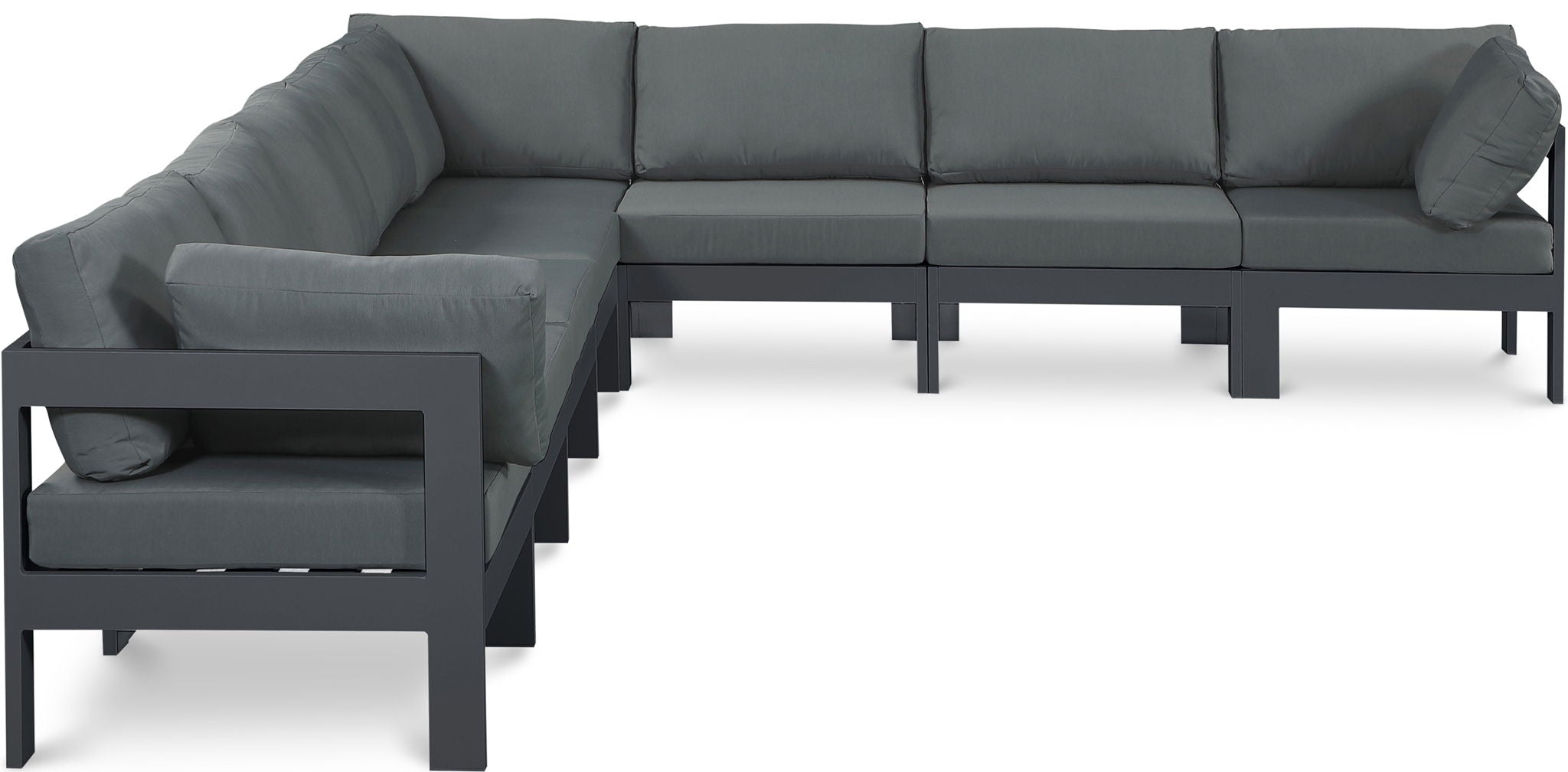 Nizuc - Outdoor Patio 8 Piece Modular Sectional With Gray Frame - Urban Living Furniture (Los Angeles, CA)