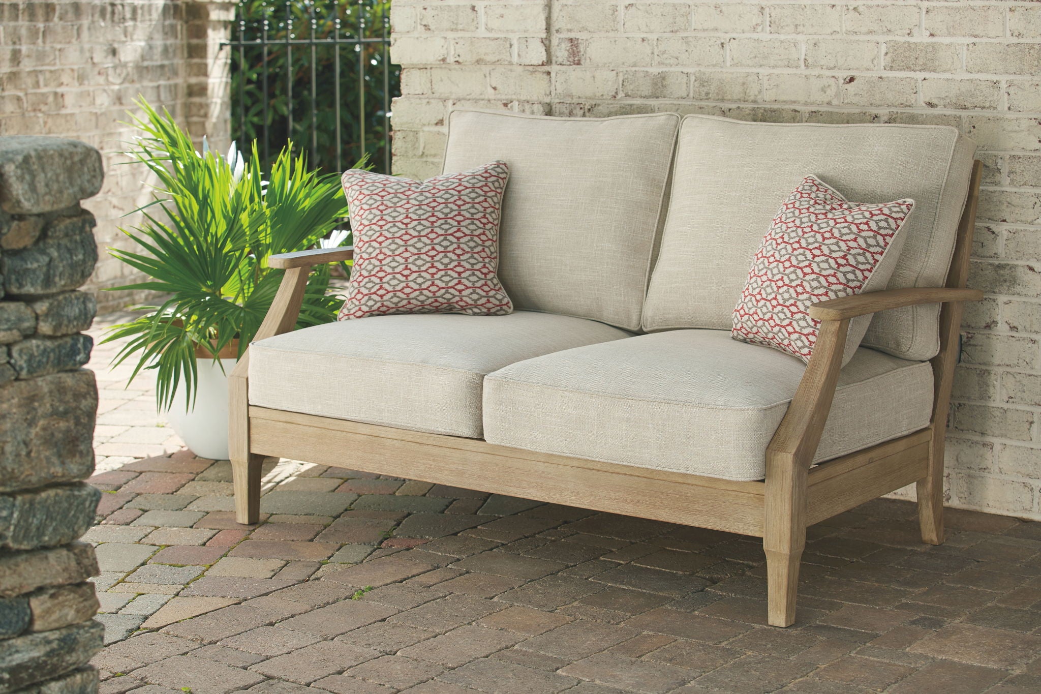 Clare View - Beige - Loveseat w/Cushion - Urban Living Furniture (Los Angeles, CA)