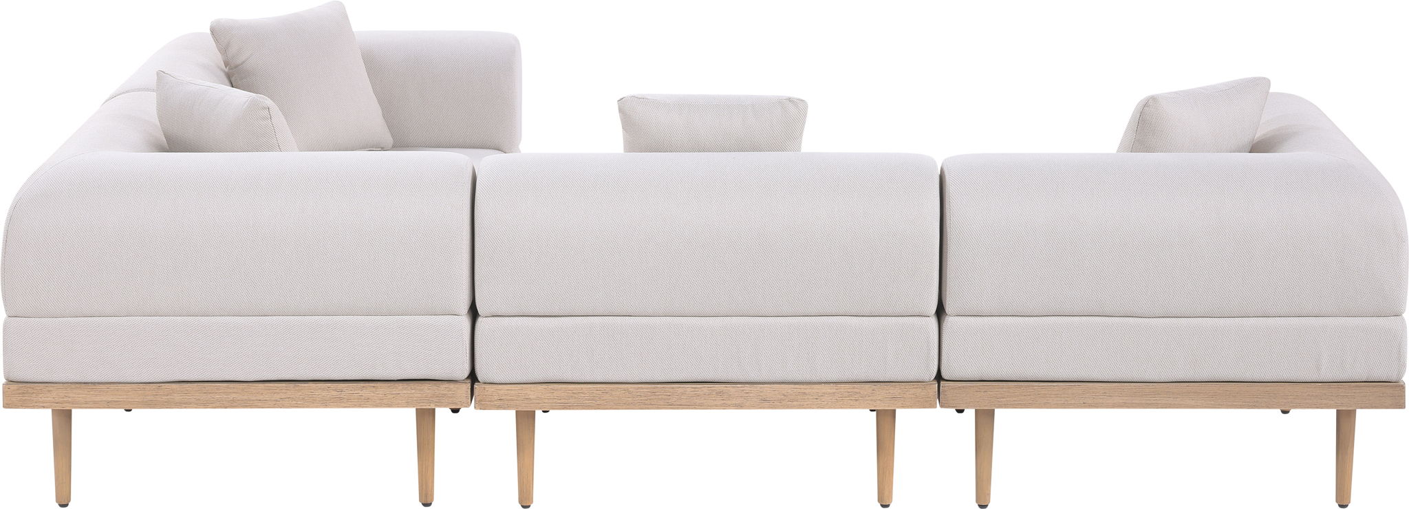 Laguna - 4 Piece 106.5" Upholstered Outdoor Patio Modular Sectional - Urban Living Furniture (Los Angeles, CA)