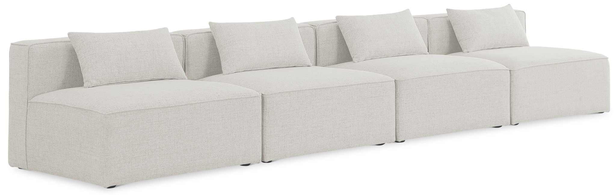 Cube - Linen Modular 4 Seat Armless Sofa - Urban Living Furniture (Los Angeles, CA)