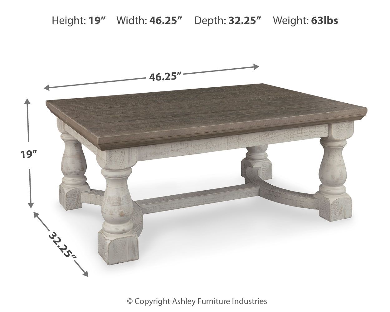 Havalance - Rectangular Cocktail Table - Gray / White - Urban Living Furniture (Los Angeles, CA)