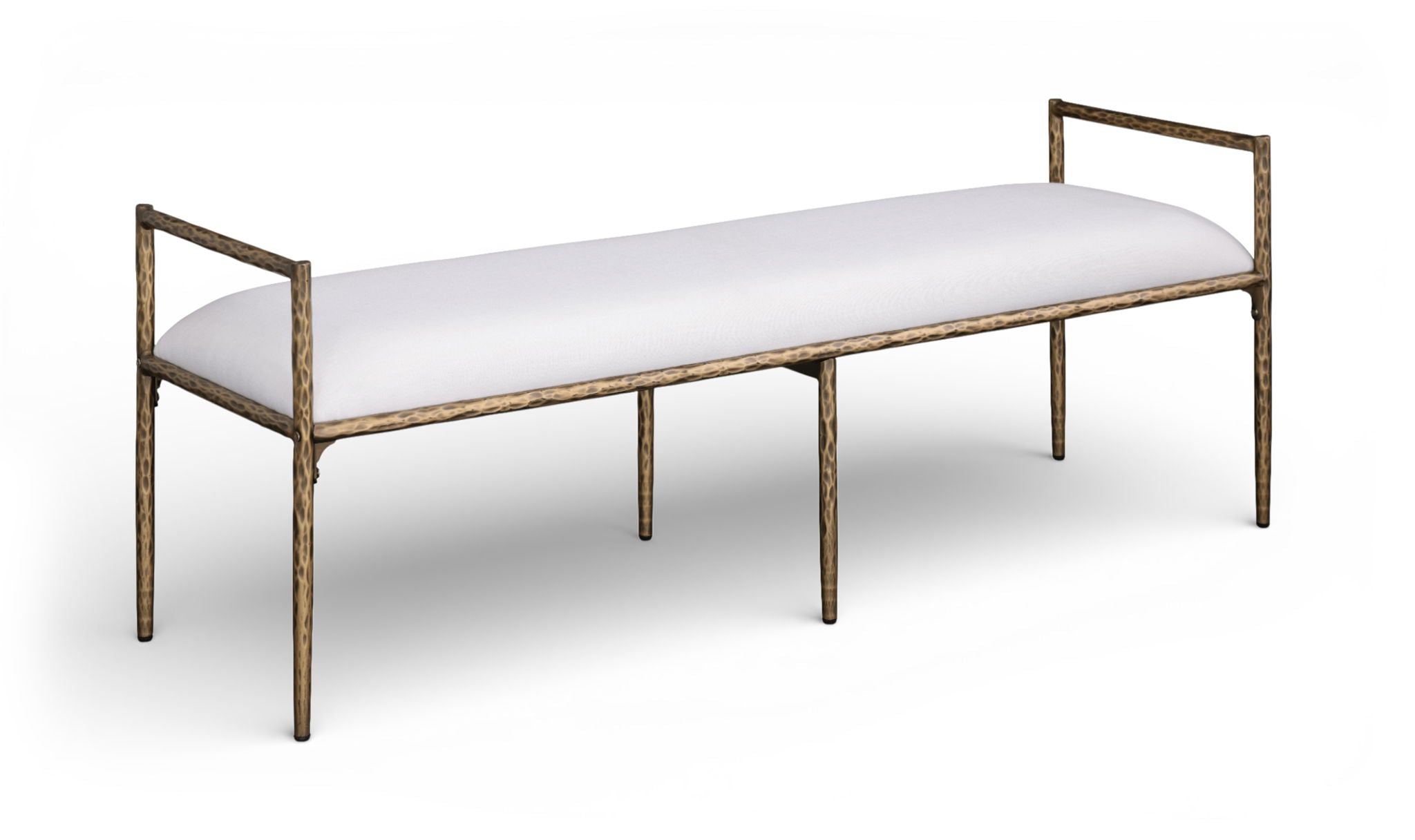 Axis - Linen Textured Cream Fabric Upholstered Bench - Urban Living Furniture (Los Angeles, CA)