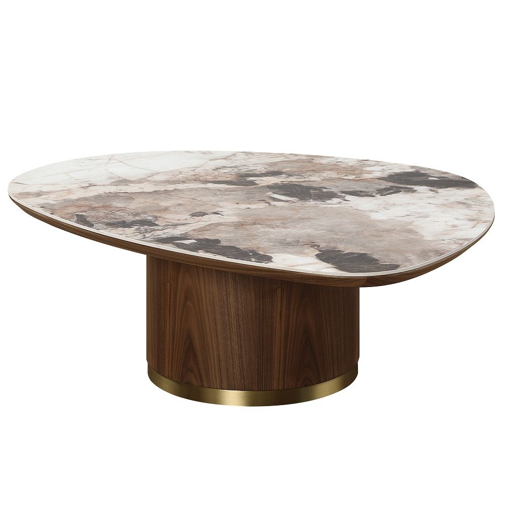 Willene - Coffee Table With Ceramic Top - Ceramic Top & Walnut - Urban Living Furniture (Los Angeles, CA)