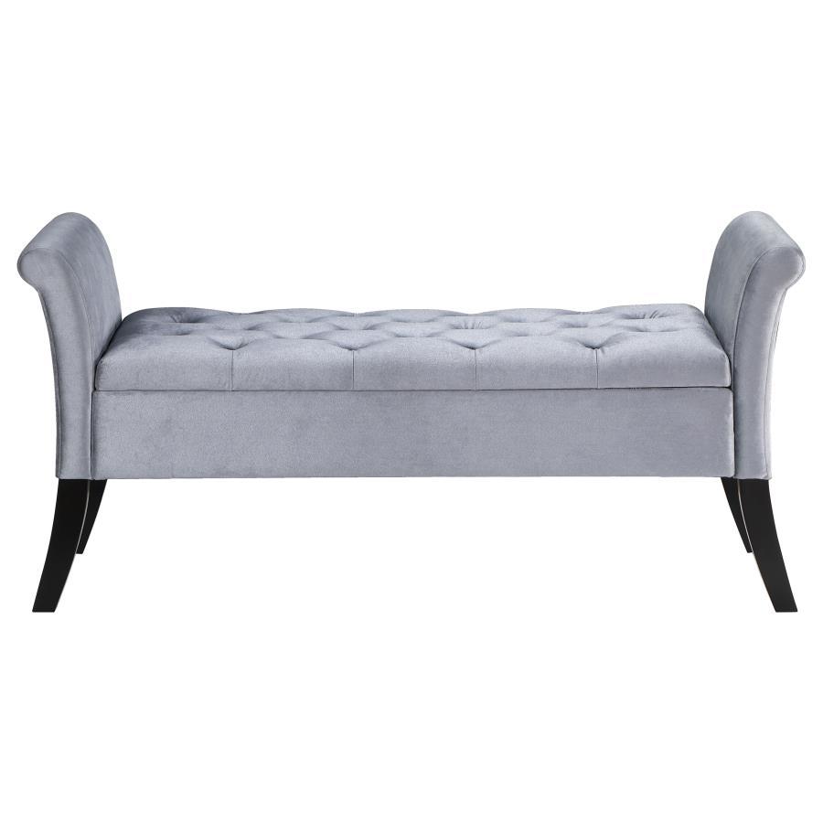 Farrah - Velvet Upholstered Rolled Arm Storage Bench - Urban Living Furniture (Los Angeles, CA)