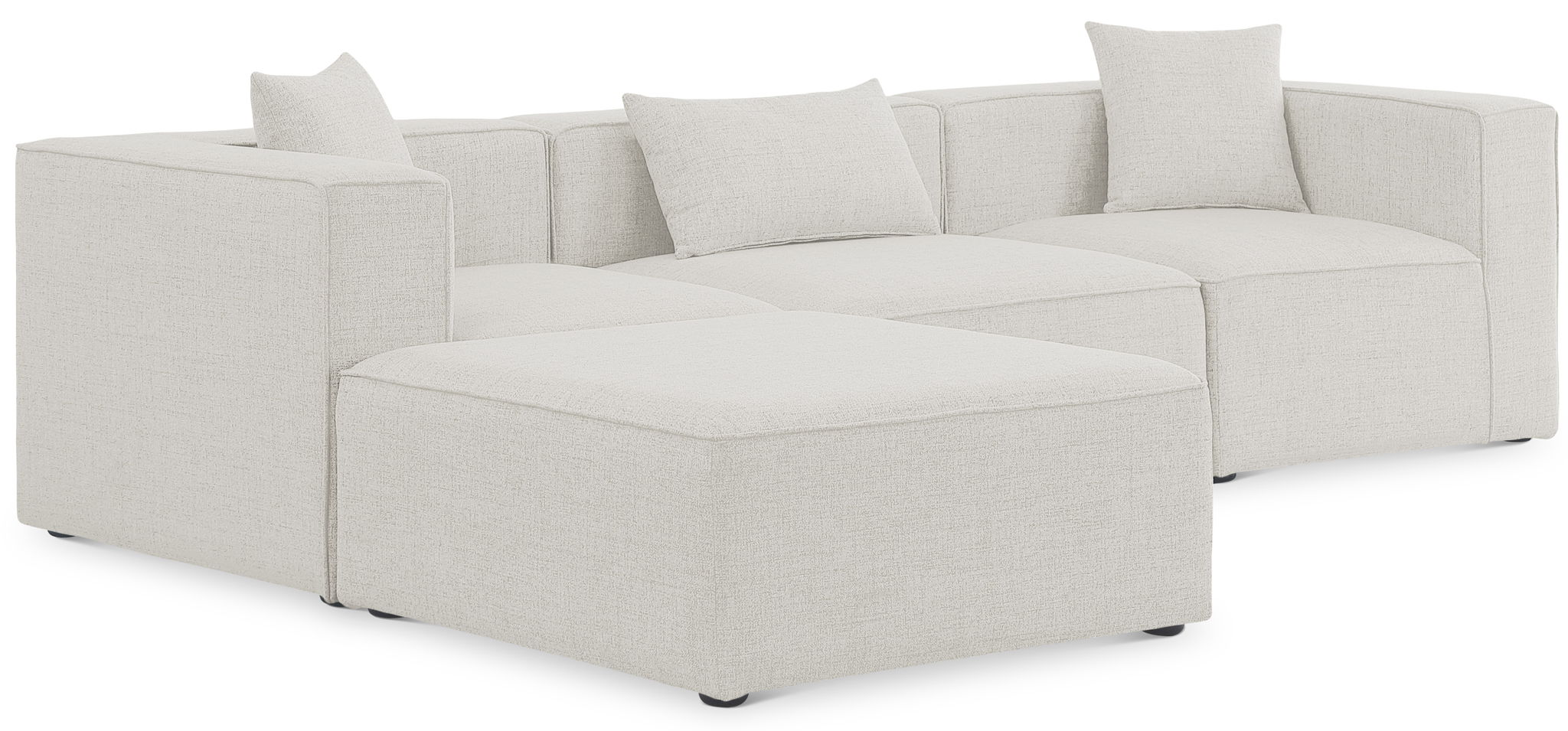 Cube - Linen 4 Piece Modular Sectional With Chaise - Urban Living Furniture (Los Angeles, CA)