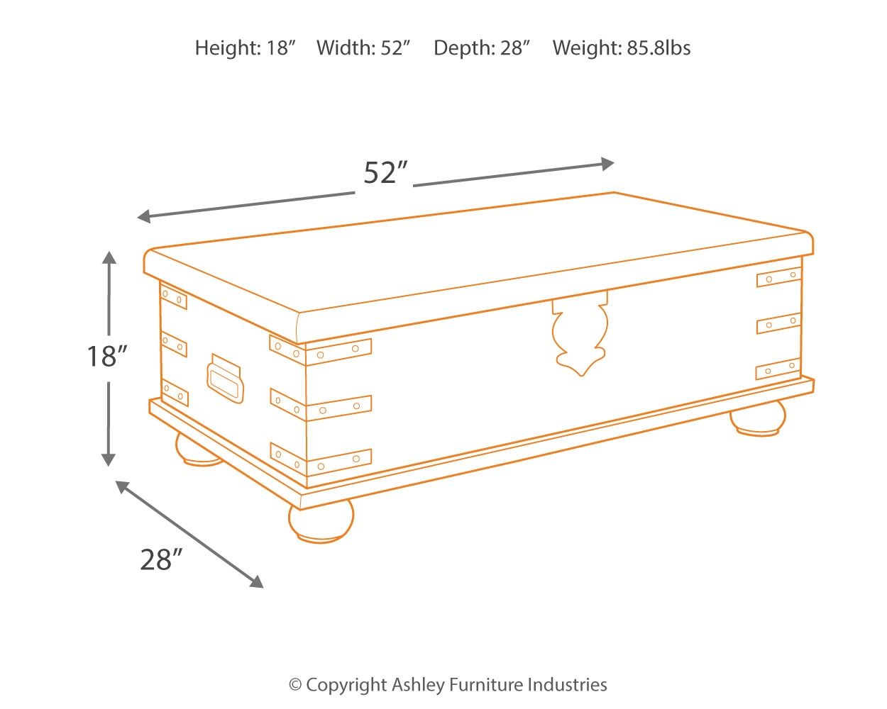 Carynhurst - White Wash Gray - Lift Top Cocktail Table - Urban Living Furniture (Los Angeles, CA)