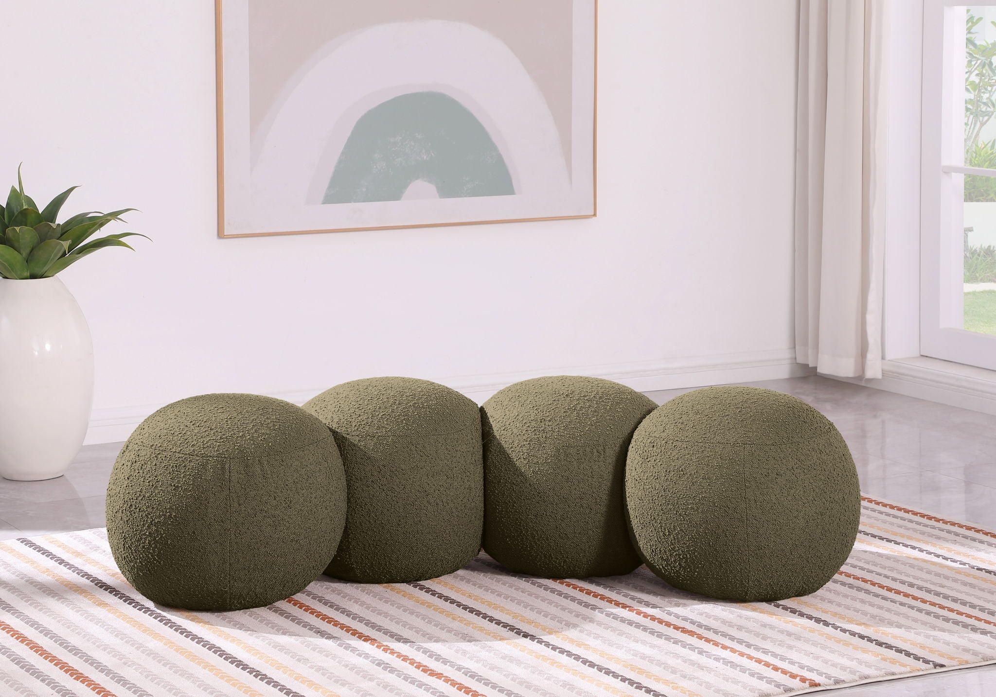 Apollo - Boucle Fabric Bench - Urban Living Furniture (Los Angeles, CA)