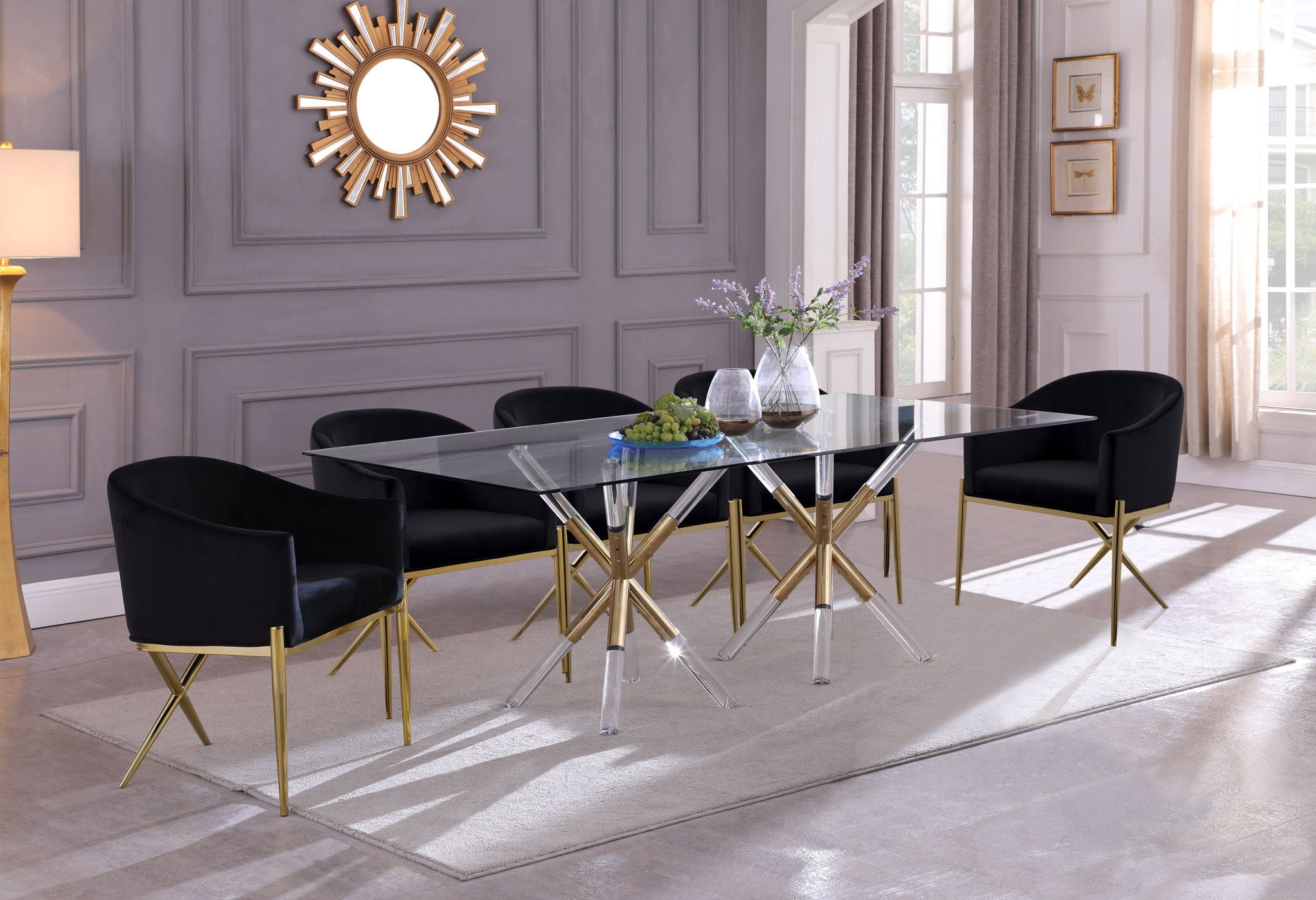 Mercury - Dining Table - Pearl Silver - Urban Living Furniture (Los Angeles, CA)
