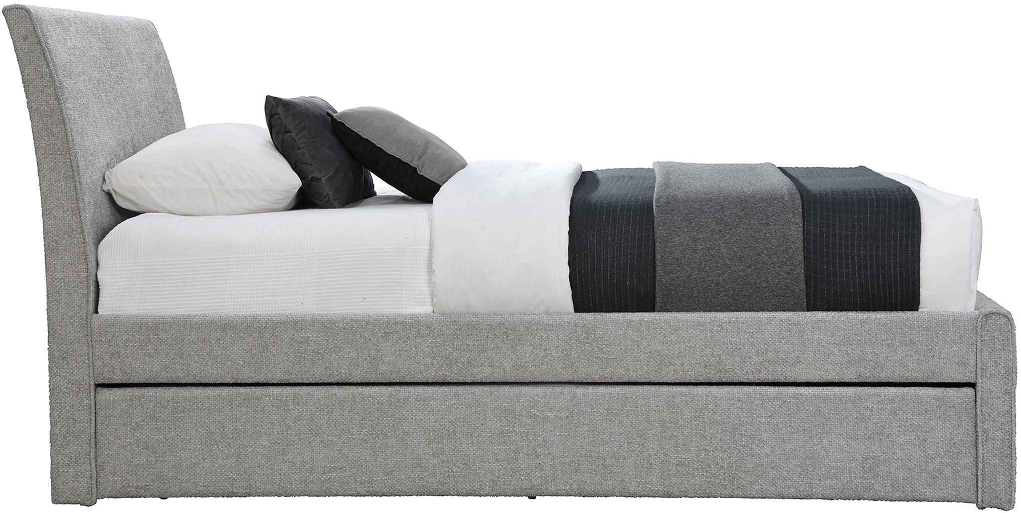 Myles - Chenille Twin Trundle Bed - Urban Living Furniture (Los Angeles, CA)