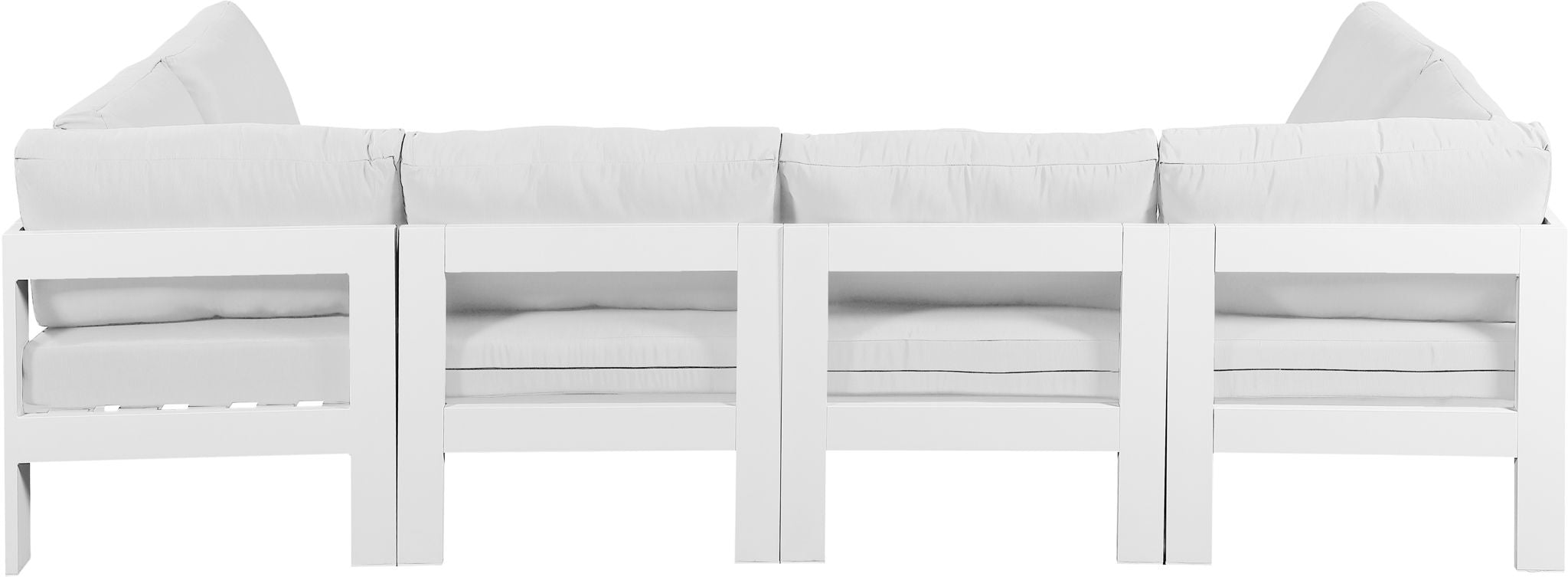 Nizuc - Outdoor Patio 6 Piece Modular Sectional With White Frame - Urban Living Furniture (Los Angeles, CA)