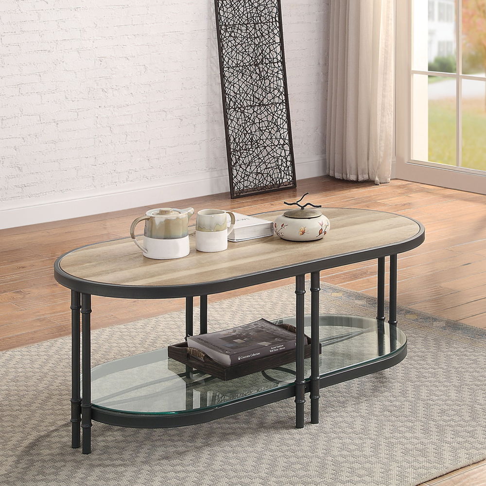 Brantley - Coffee Table - Oak & Sandy Black - Urban Living Furniture (Los Angeles, CA)