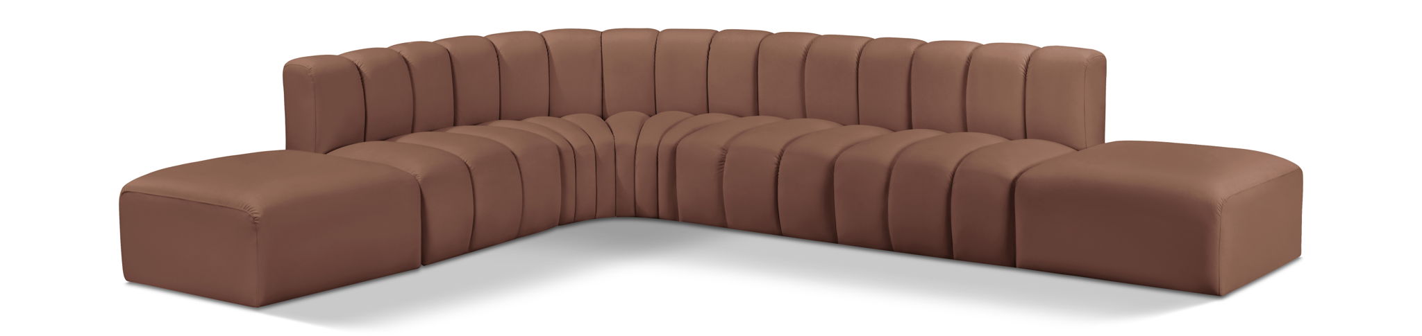 Arc - Faux Leather 7 Piece Corner Modular Sofa - Urban Living Furniture (Los Angeles, CA)