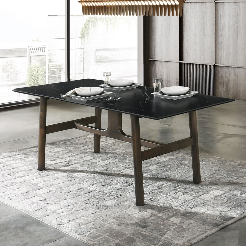 Destin - Dining Table - Sintered Stone & Walnut - Urban Living Furniture (Los Angeles, CA)
