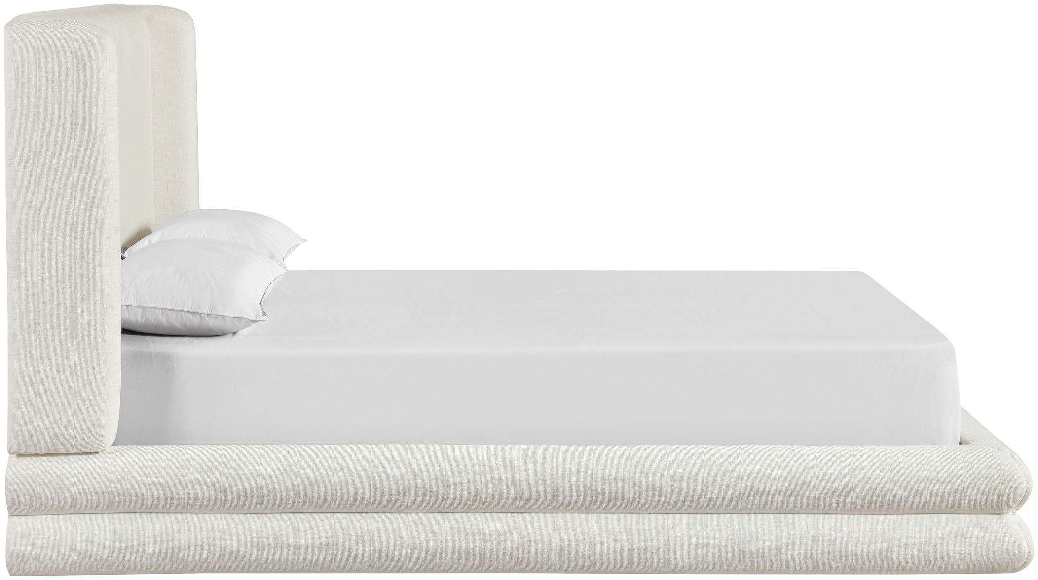 Chandra - Linen Textured Fabric Upholstered Bed - Urban Living Furniture (Los Angeles, CA)