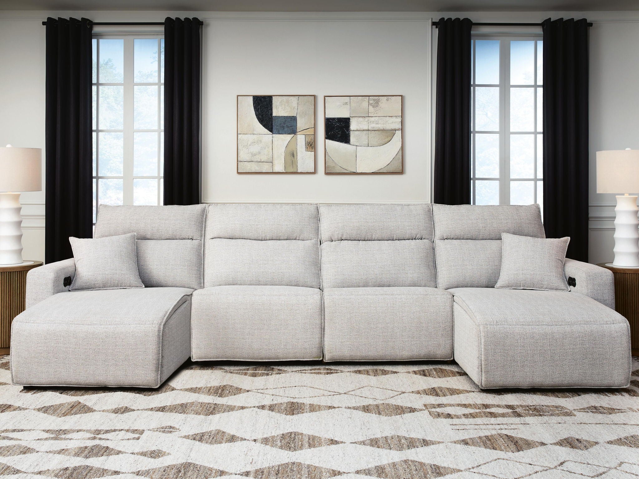 Modmax II - Reclining Sectional - Stone - Urban Living Furniture (Los Angeles, CA)