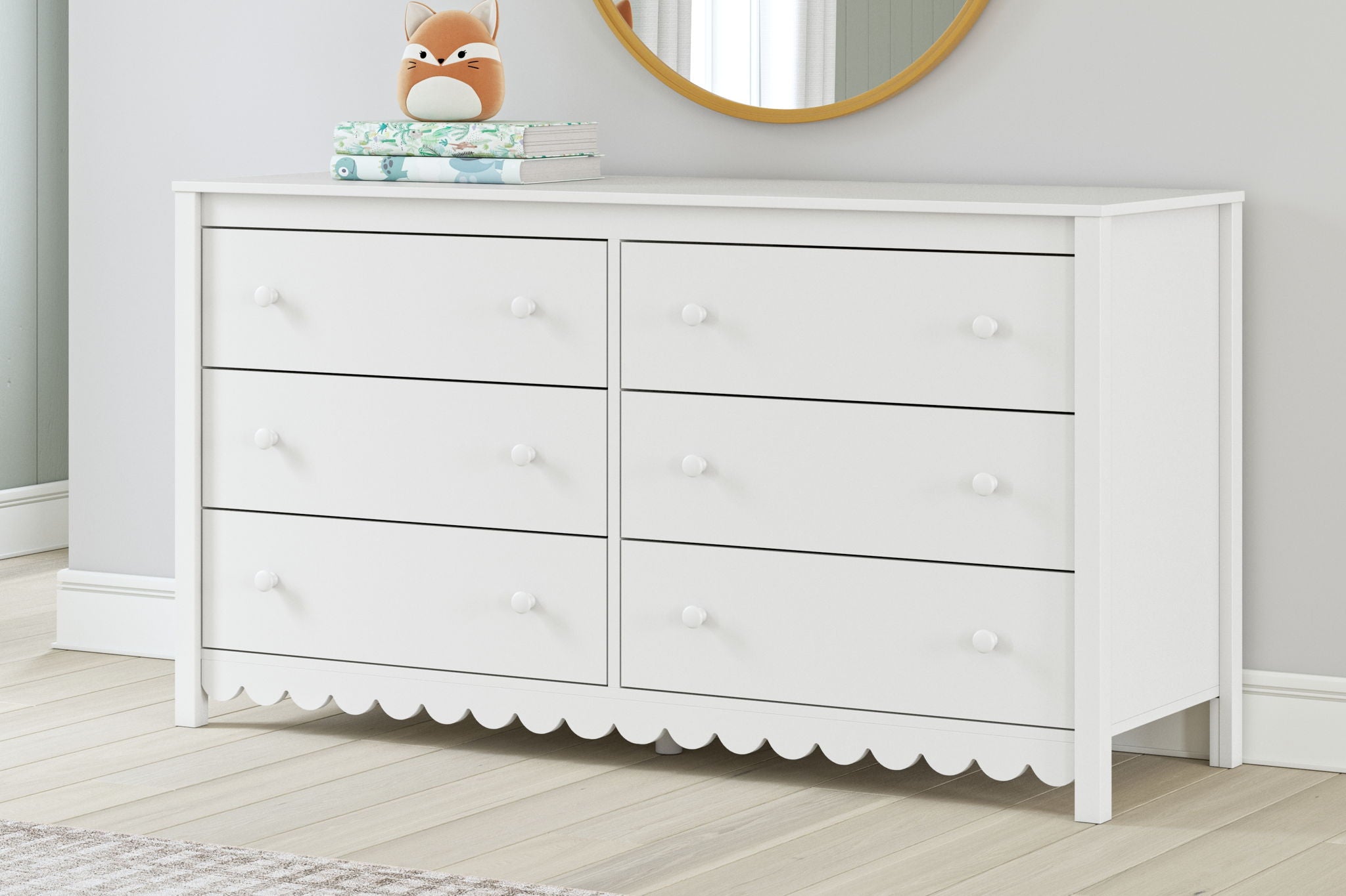 Hallityn - White - Six Drawer Dresser - Urban Living Furniture (Los Angeles, CA)