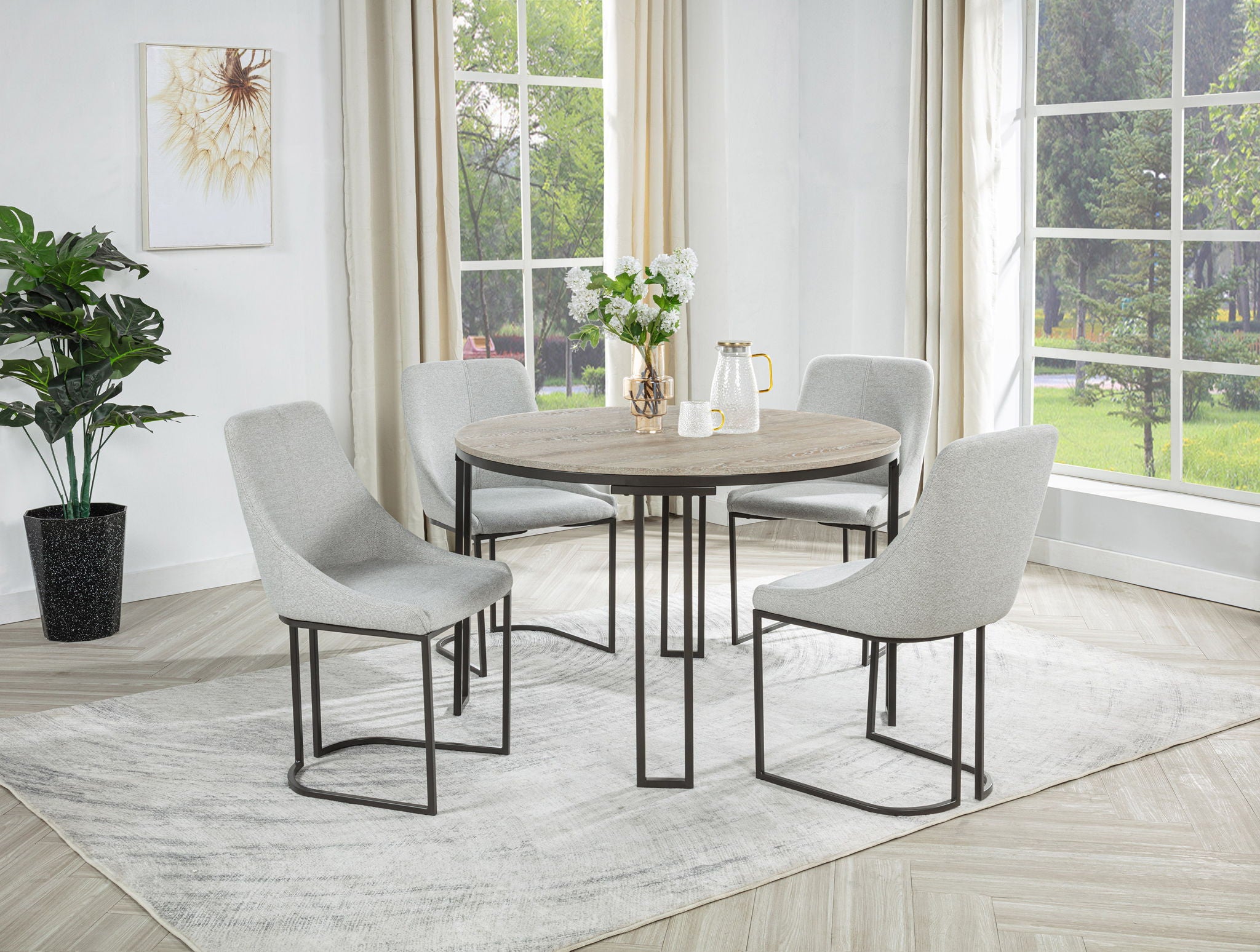 Verano - 5 Piece Dining Room Set - Natural / Black - Urban Living Furniture (Los Angeles, CA)