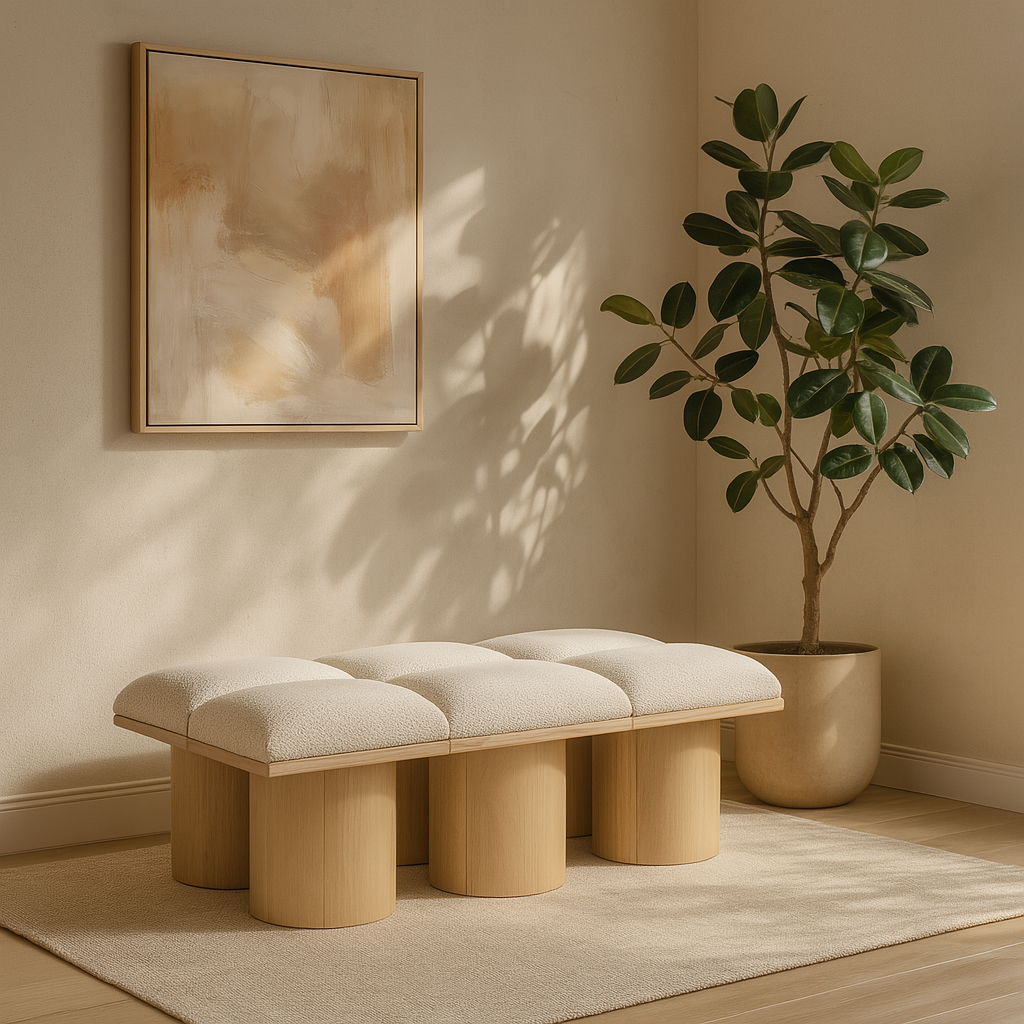 Pavilion - 6 Piece Modular Bench With Natural Base - Urban Living Furniture (Los Angeles, CA)