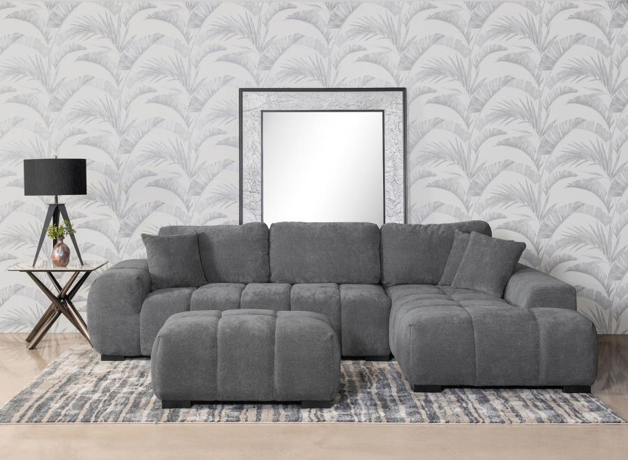 Octavia - LAF Sofa With Pillow, Box 1 of 2 - Charcoal Gray - Urban Living Furniture (Los Angeles, CA)