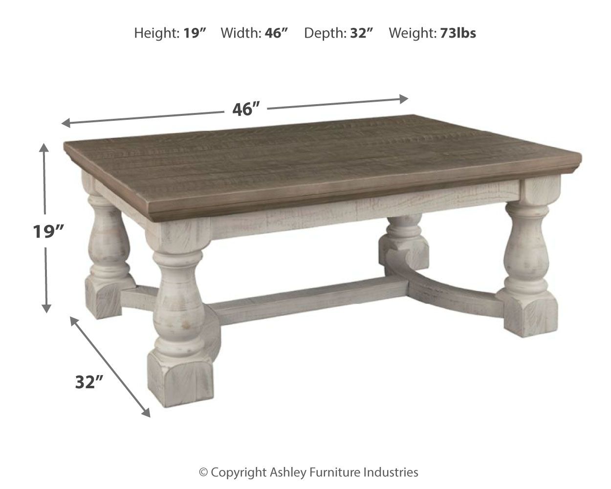 Havalance - Gray / White - Rectangular Cocktail Table - Urban Living Furniture (Los Angeles, CA)