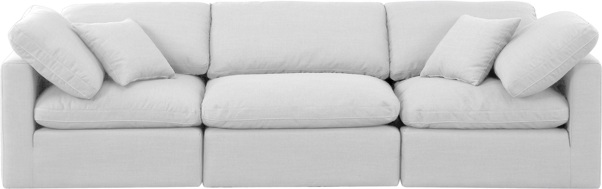 Indulge - Linen 3 Piece Modular Sofa - White - Urban Living Furniture (Los Angeles, CA)