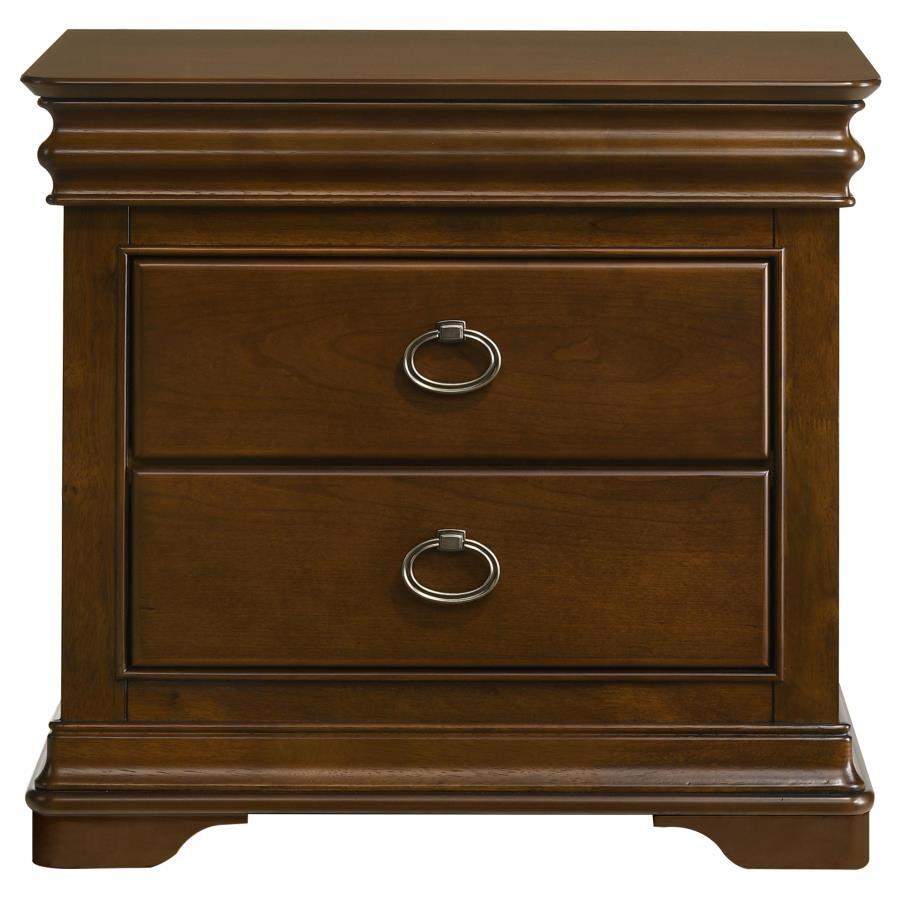 Garland - 3-Drawer Nightstand Bedside Table - Brown Cherry - Urban Living Furniture (Los Angeles, CA)