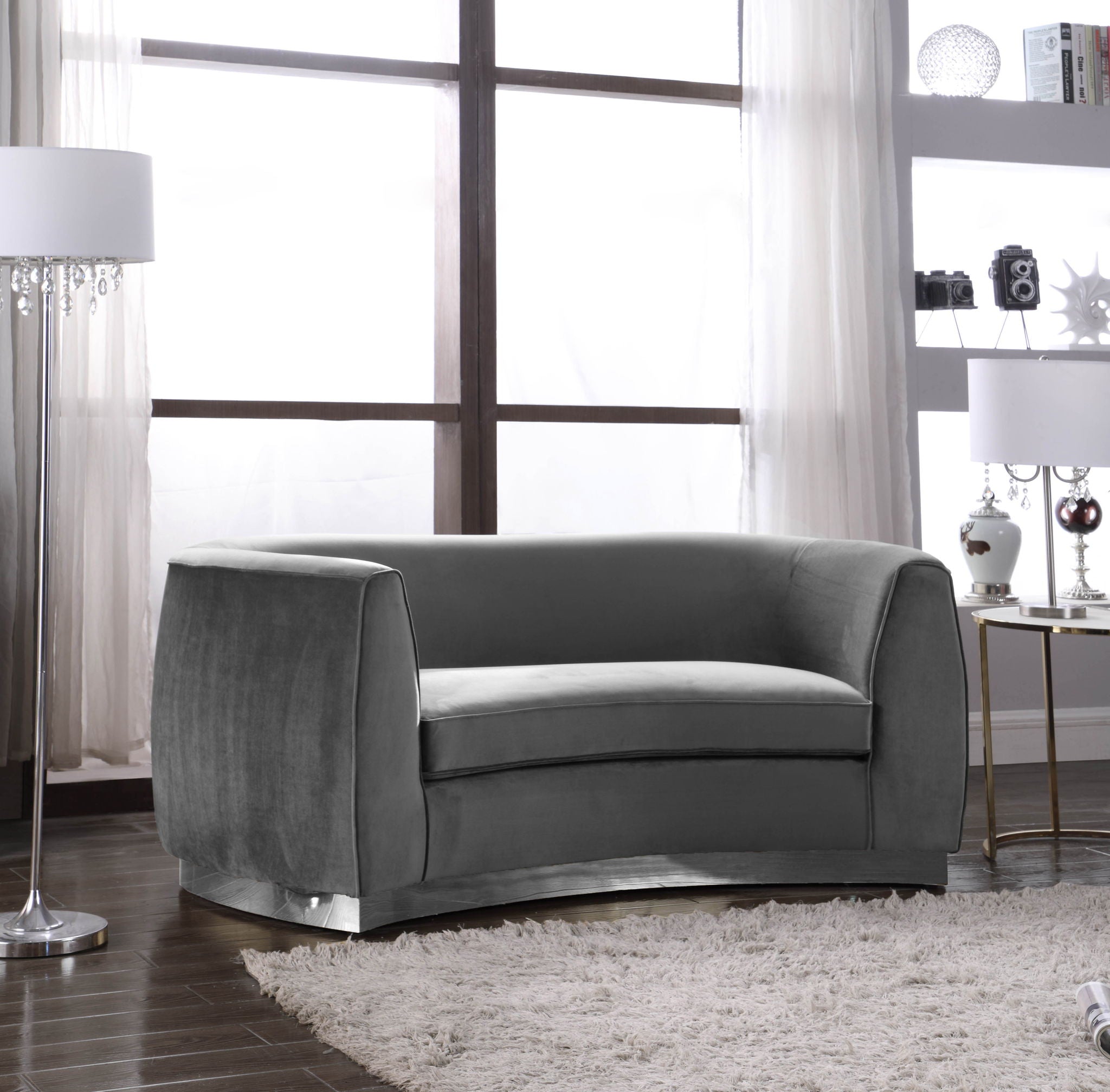 Julian - Loveseat with Chrome Base - Urban Living Furniture (Los Angeles, CA)