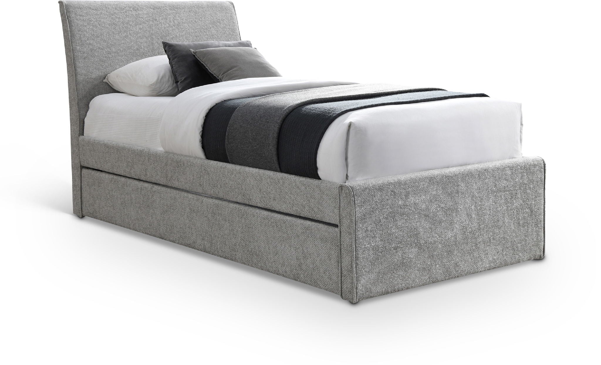 Myles - Chenille Twin Trundle Bed - Urban Living Furniture (Los Angeles, CA)
