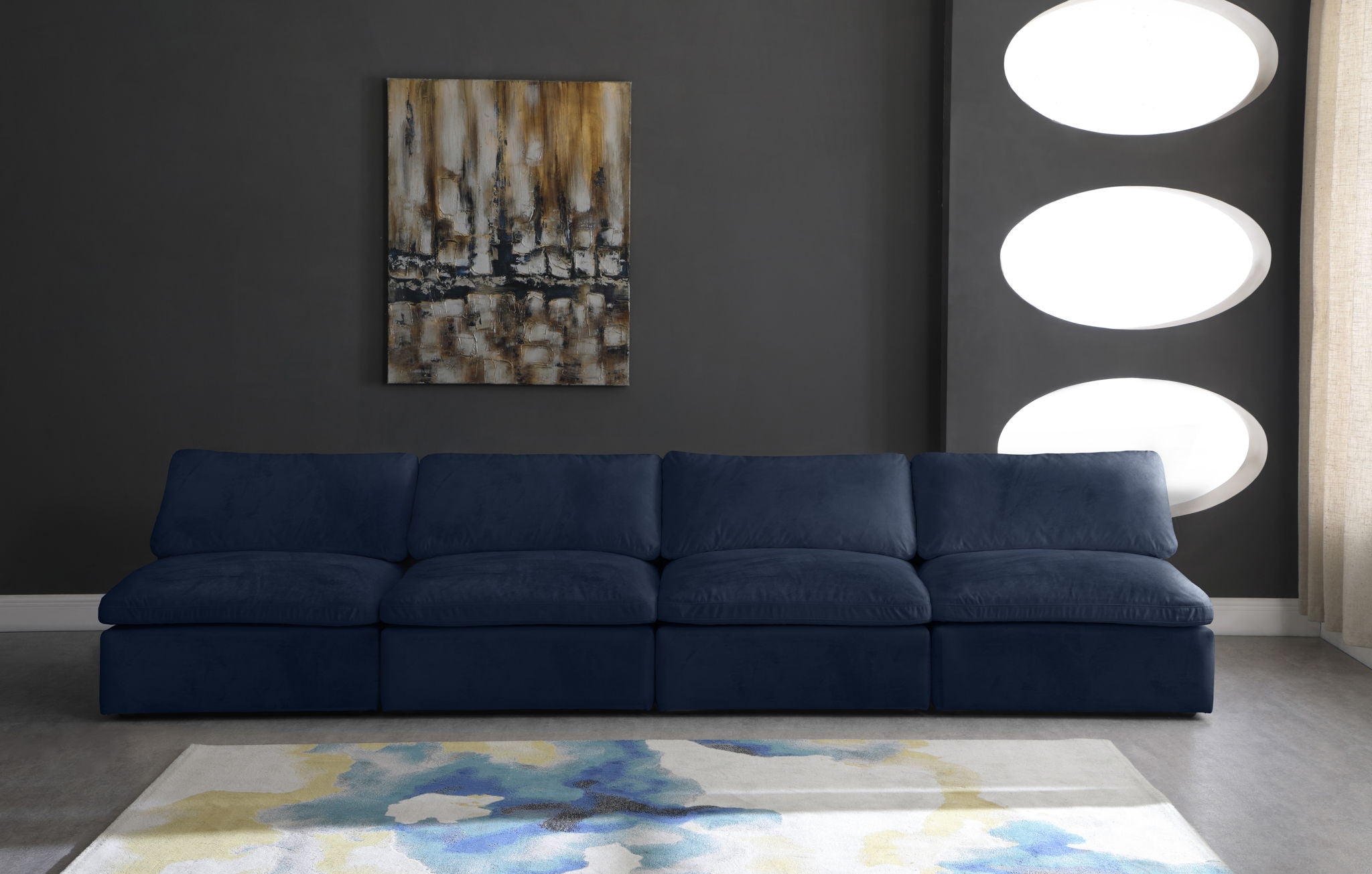 Cozy - Modular Armless 4 Seat Sofa - Urban Living Furniture (Los Angeles, CA)