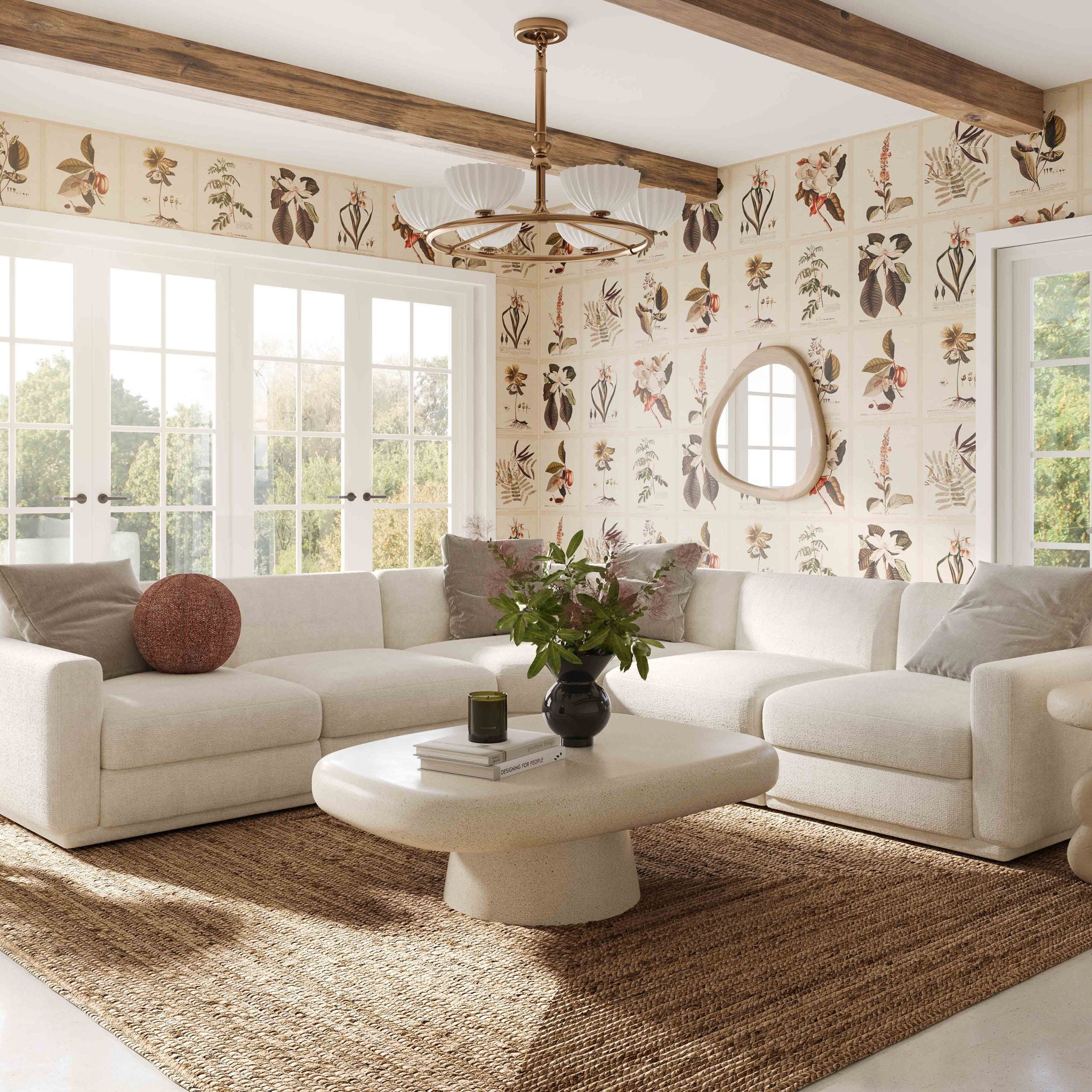 Perry - Modular LAF Corner Chair - Cream