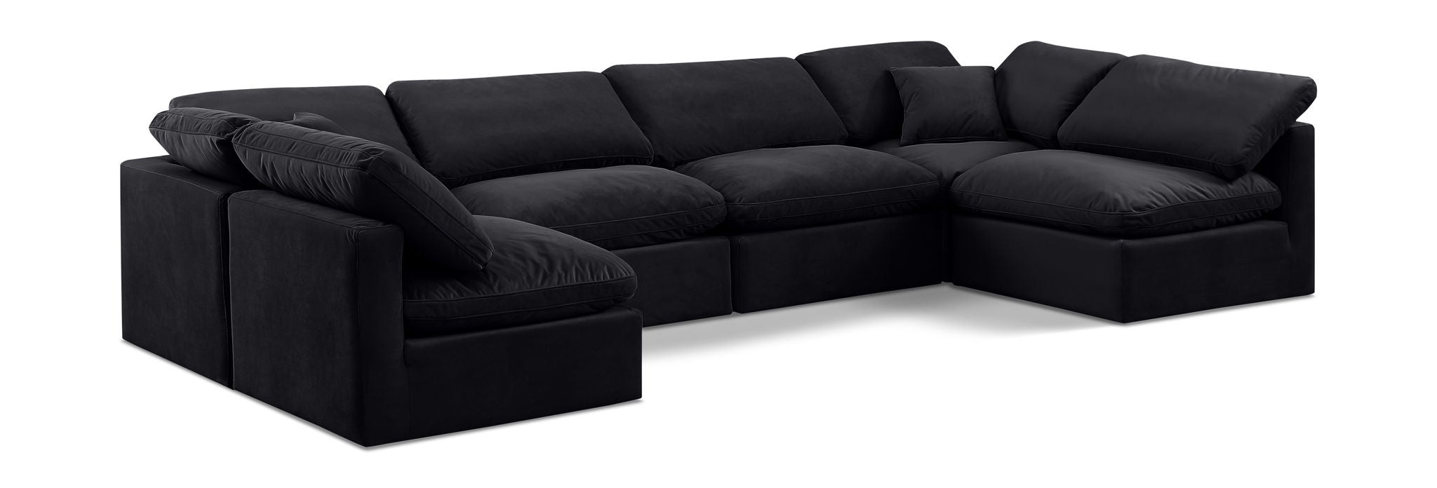 Indulge - Velvet 6 Piece Modular U-Shaped Sectional - Urban Living Furniture (Los Angeles, CA)