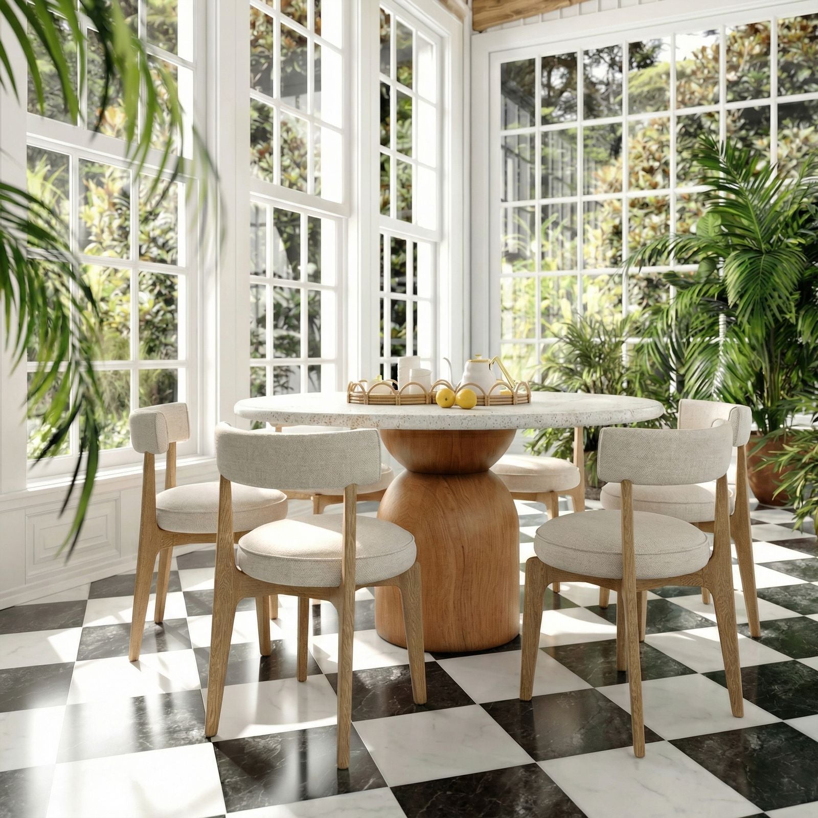 Nikita - Fabric Dining Chair - Cream - Urban Living Furniture (Los Angeles, CA)