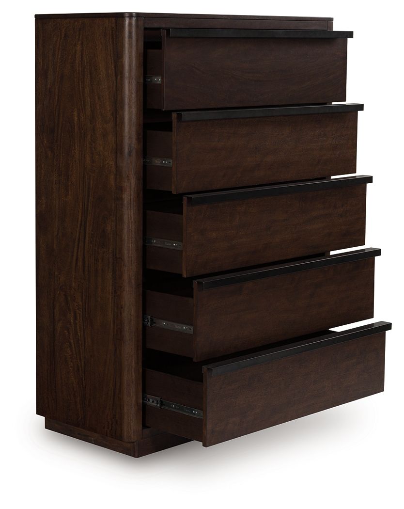 Dilenno - Dark Brown - Five Drawer Chest - Urban Living Furniture (Los Angeles, CA)