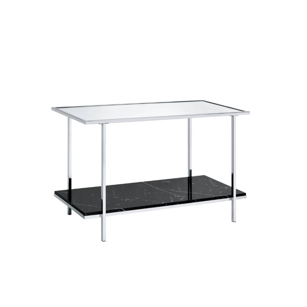 Angwin - Console Table - Mirrored, Faux Marble Top & Chrome - Urban Living Furniture (Los Angeles, CA)