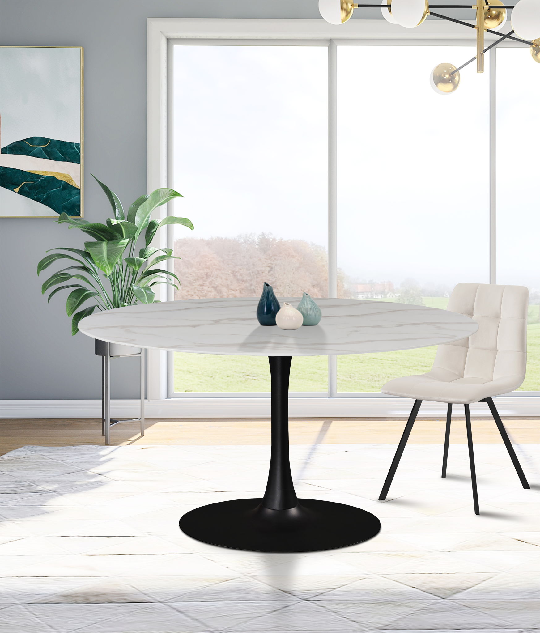 Tulip - Two Tone Dining Table - Urban Living Furniture (Los Angeles, CA)