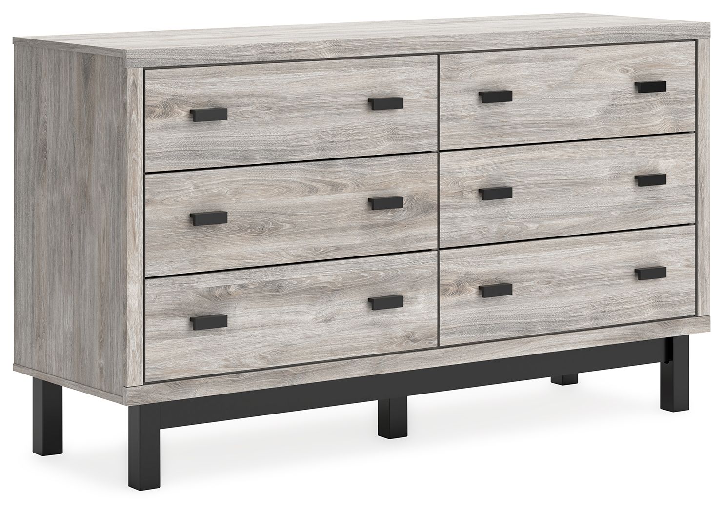 Vessalli - Black / Gray - Six Drawer Dresser - Urban Living Furniture (Los Angeles, CA)