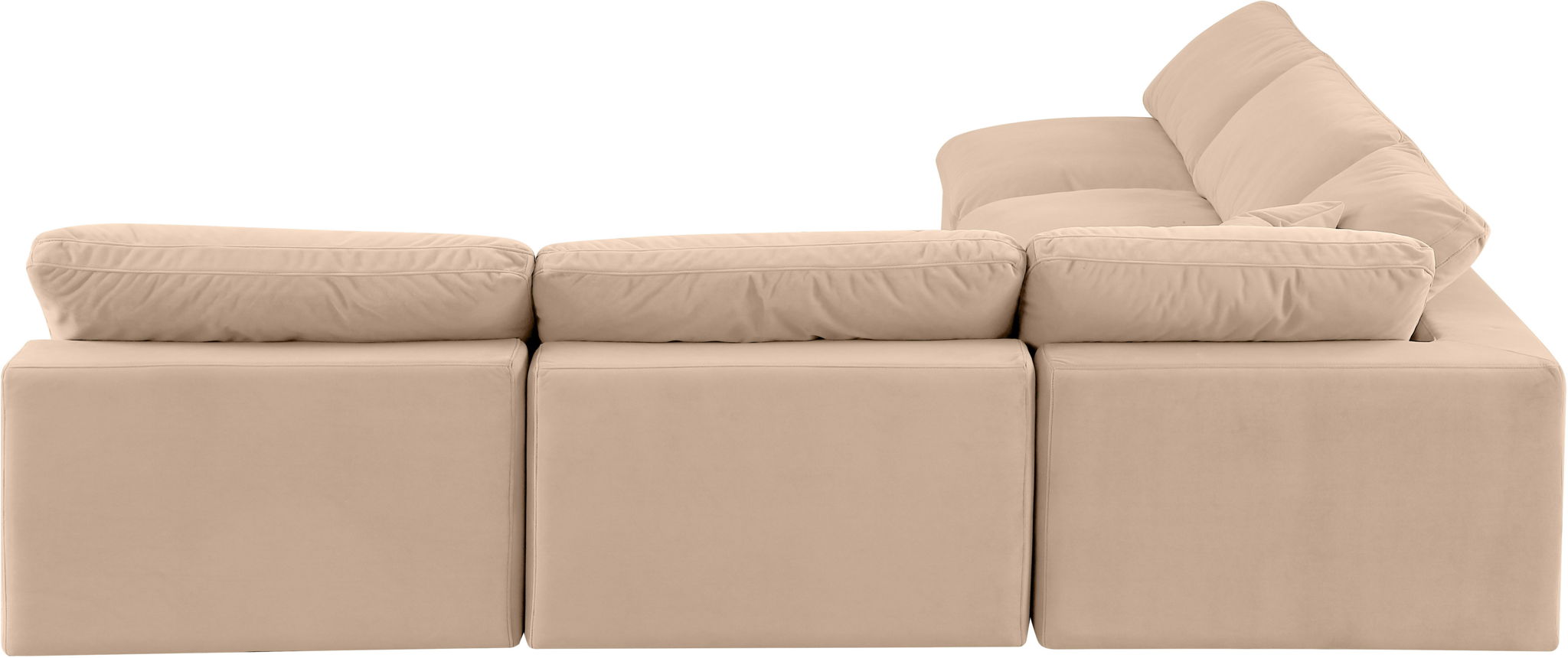 Comfy - 5 Piece Velvet Modular Corner Armless Sectional - Urban Living Furniture (Los Angeles, CA)