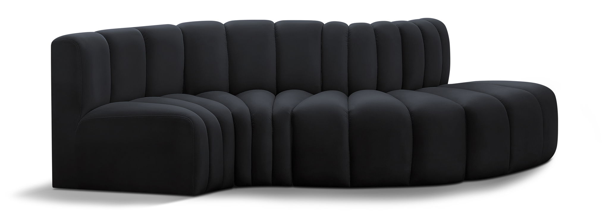 Arc - Velvet 4 Piece L-Shaped Modular Sofa - Urban Living Furniture (Los Angeles, CA)
