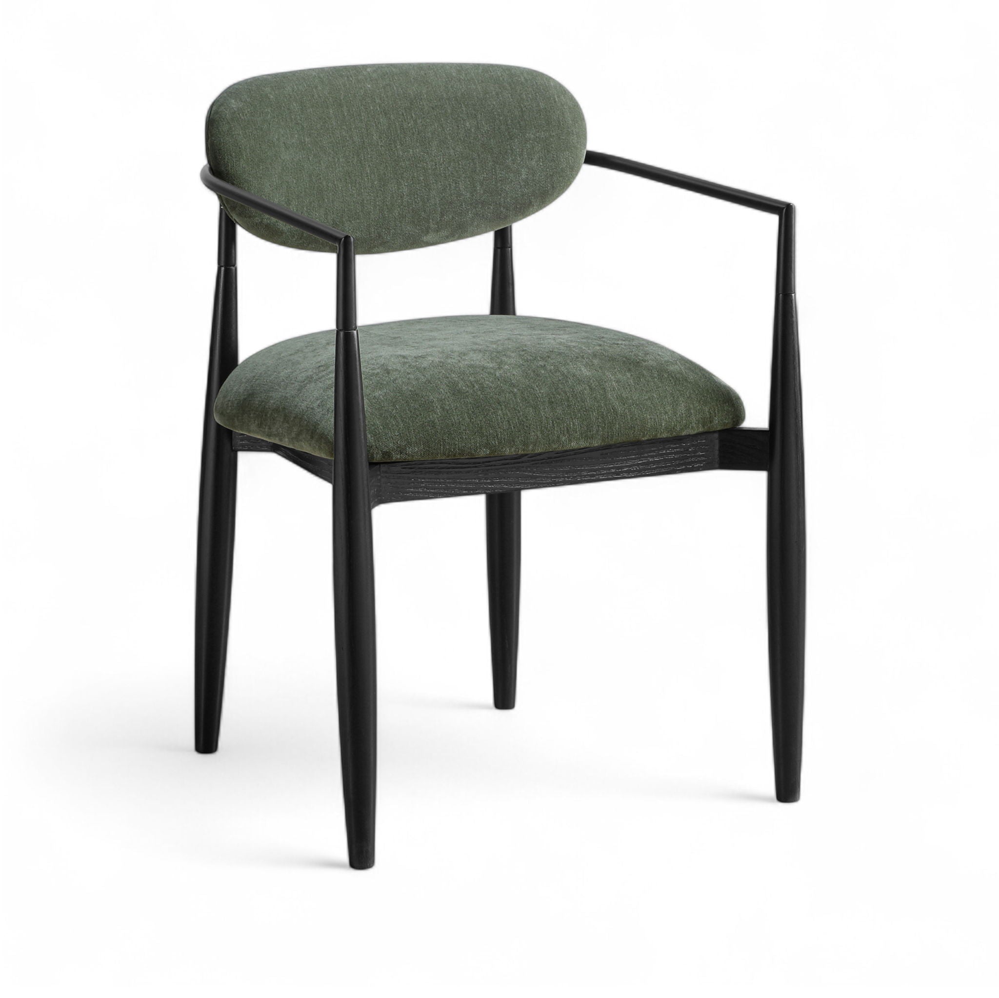 Riccio - Fabric Dining Arm Chair (Set of 2) - Black Frame - Urban Living Furniture (Los Angeles, CA)