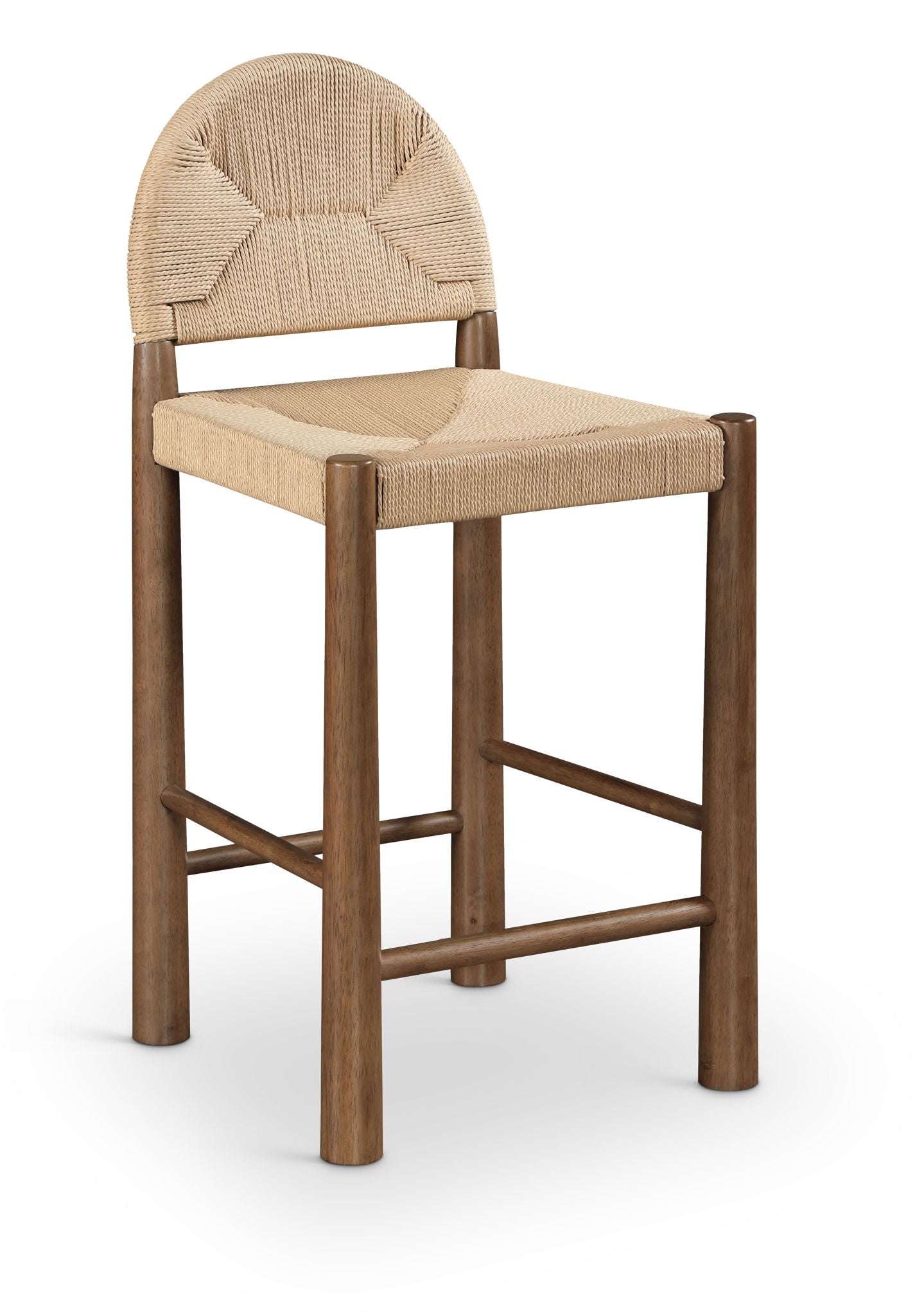 Bohemia - Woven Seagrass Cord And Solid Wood Counter Stool - Beige - Urban Living Furniture (Los Angeles, CA)