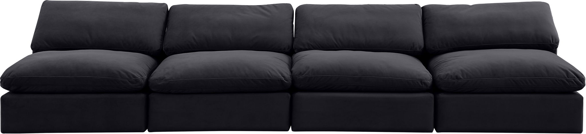 Comfy - Velvet Modular Armless Sofa 4 Seats - Urban Living Furniture (Los Angeles, CA)