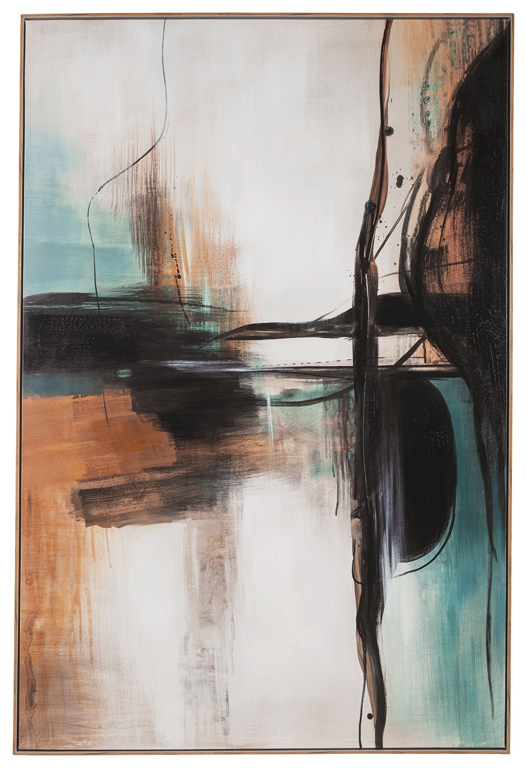 Brunonia - Teal / Orange / Black - Wall Art - Urban Living Furniture (Los Angeles, CA)